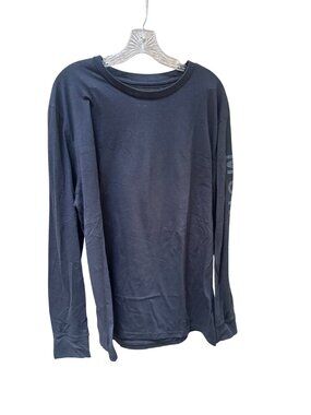 Municipal Dark Blue Long Sleeve Logo Scoop Neck Top - Men's XXL